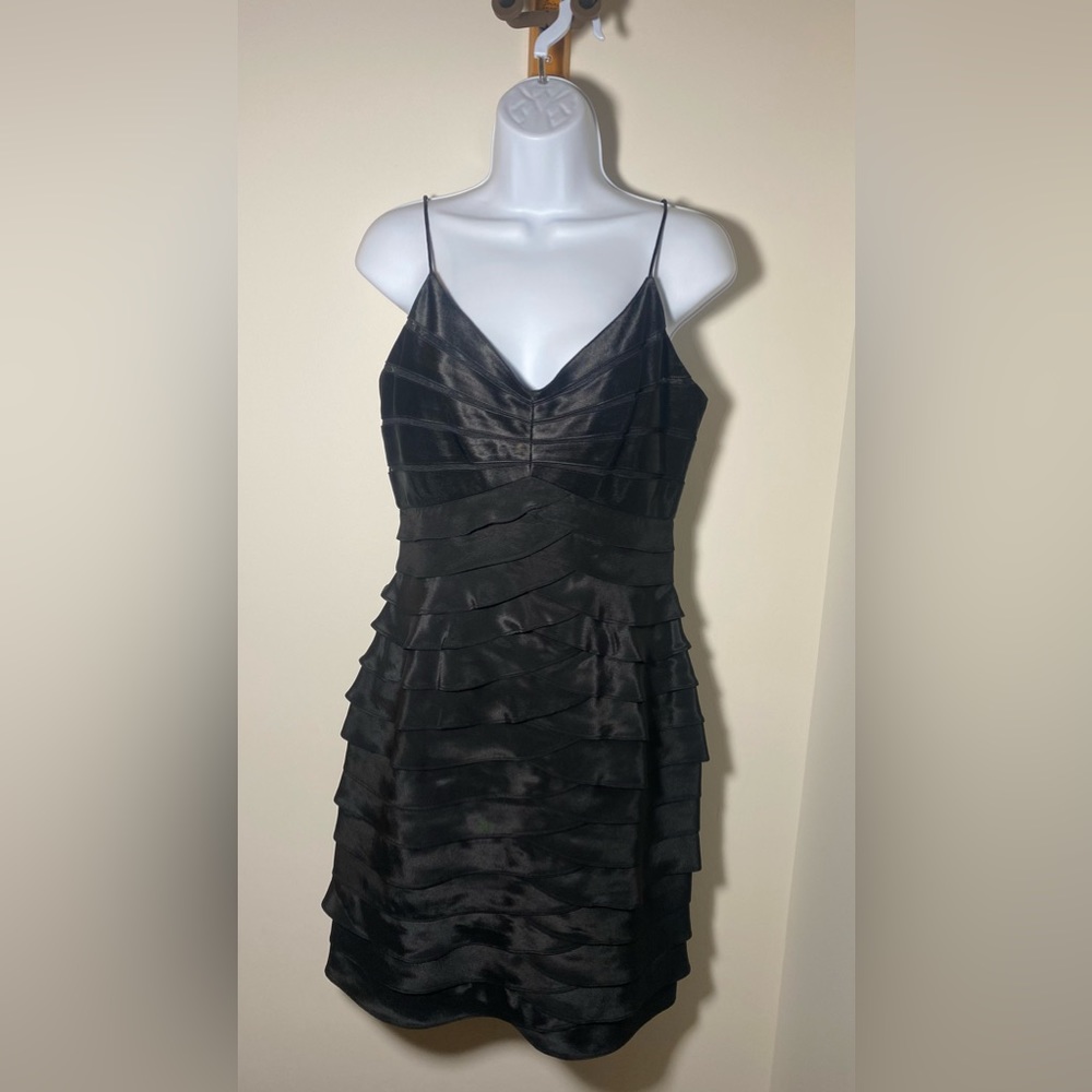 Eliza J Vintage Black Cocktail Ruffle dress- Size 10
